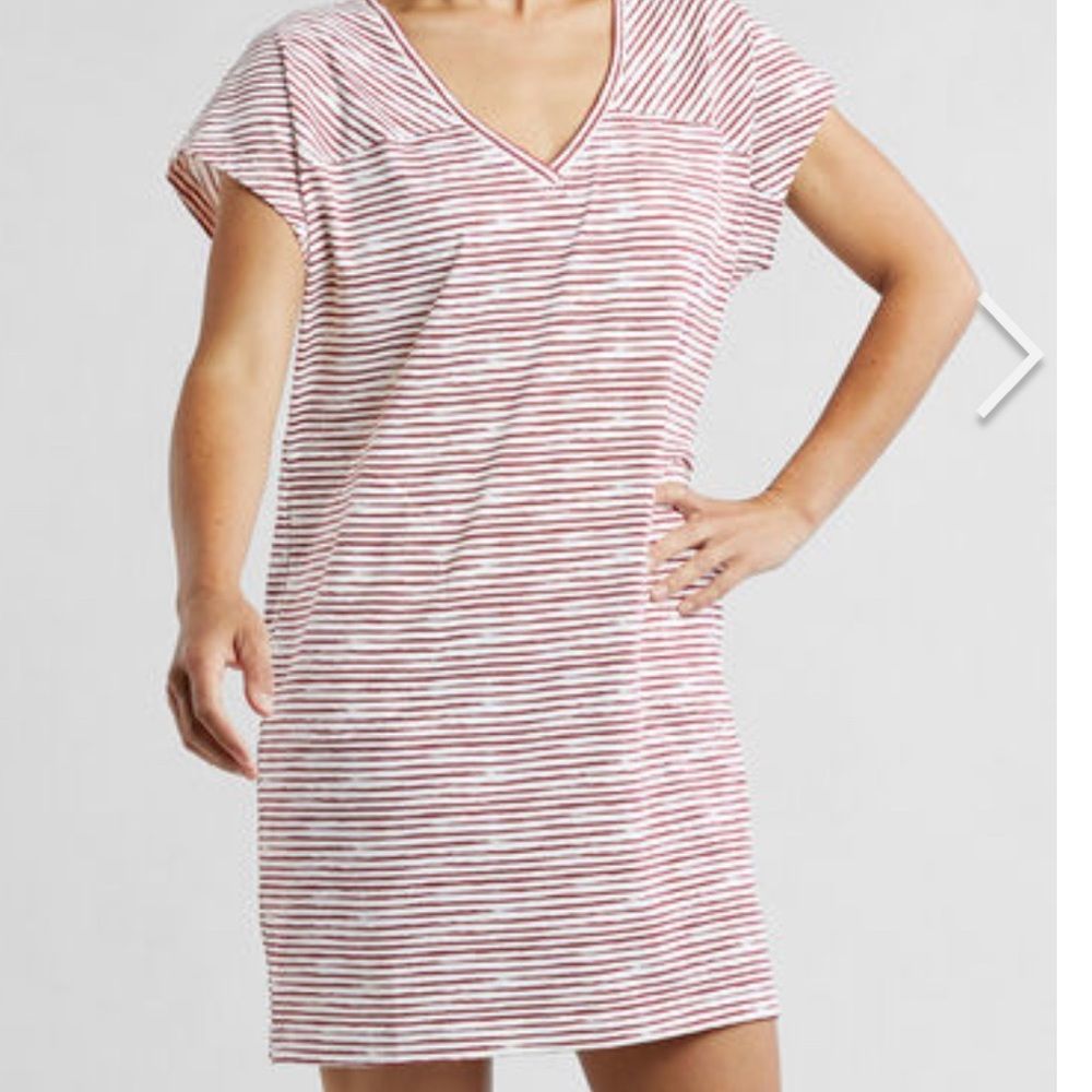 Title nine v neck dress painted stripe size medium